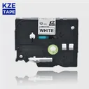 🛍 KZE 12 мм 231 черно-белая ламинированная кассета стандарта совместима с принтерами Brother p-touch, лента для этикеток стандарта tze