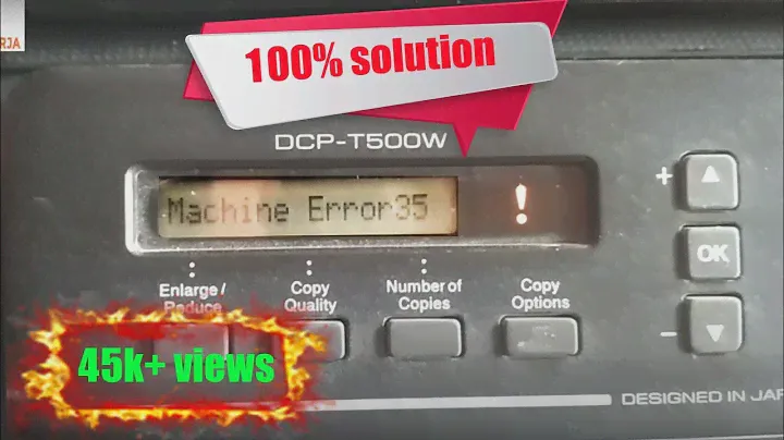 How to fix brother DCP T500W machine error 35  #rktechnicalburja dcp t500 printer problam
