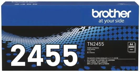 Картридж Brother TN2455 для Brother DCP-L2535D, Brother DCP-L2550DW, Brother HL-L2335D, Brother HL-L2370DN, Brother HL-L2375DW, Brother MFC-L2715DW, Brother MFC-L2750DW 3000стр Черный